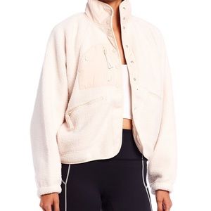 Light Pink FreePeople Hit The Slopes Fleece Jacket